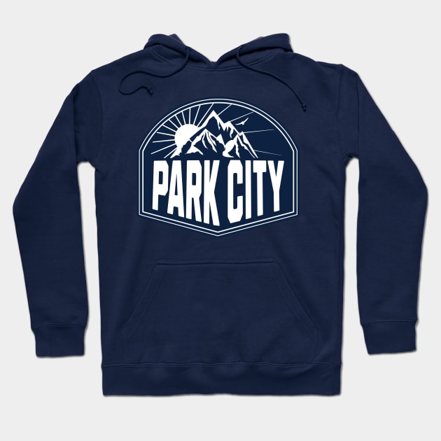 Park City Utah Vintage Skiing Hoodie by alvarsprints